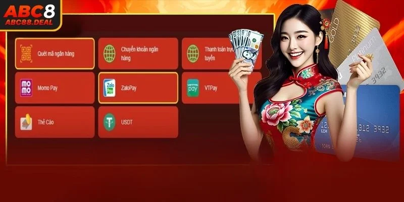 Nạp tiền ABC8 đa phương thức